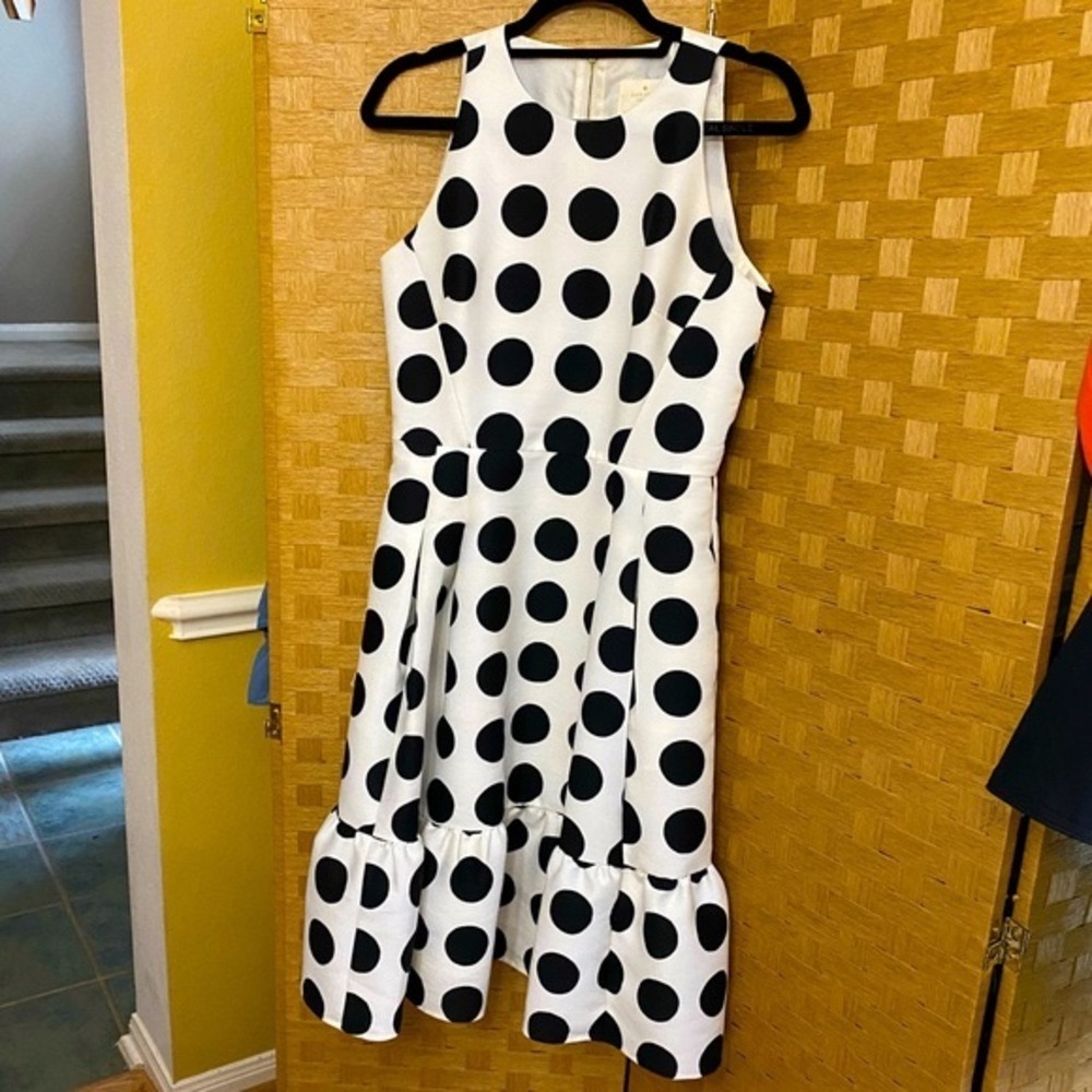 Kate Spade ♠️ Polka Dot Flounce Dress